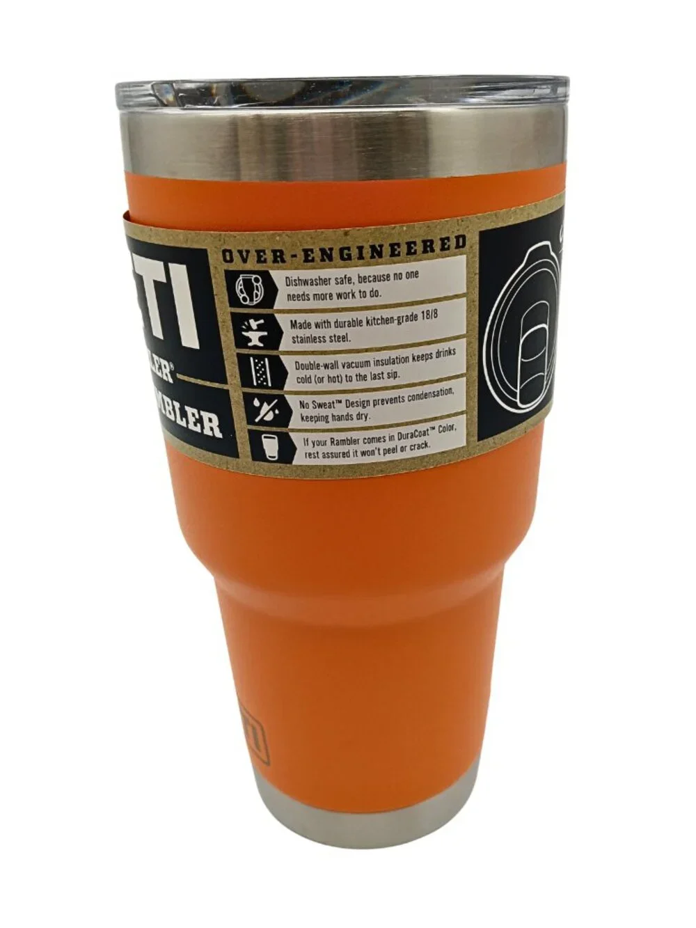 Rare & Discontinued YETI Rambler 30 oz King Crab Orange Tumbler w/MagSlider Lid